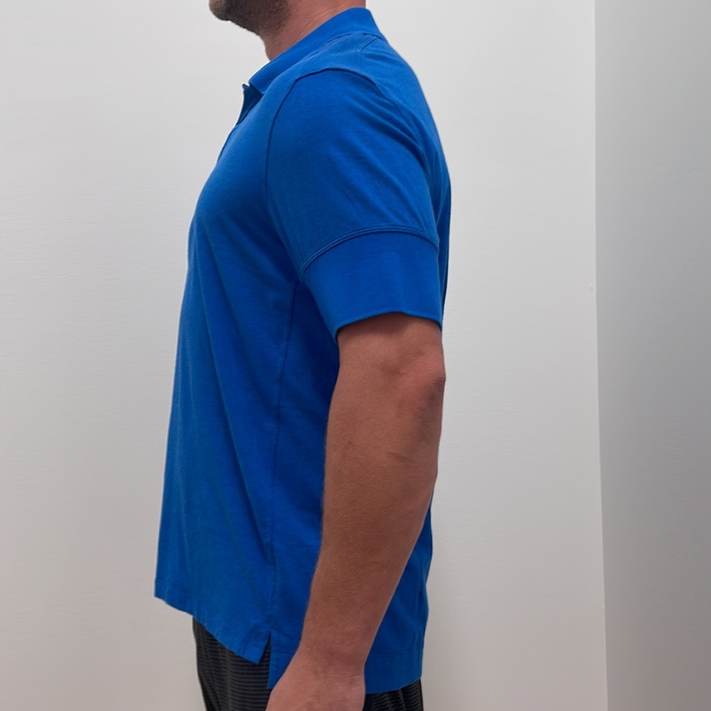 Kit & Ace Royal blue button down jersey polo